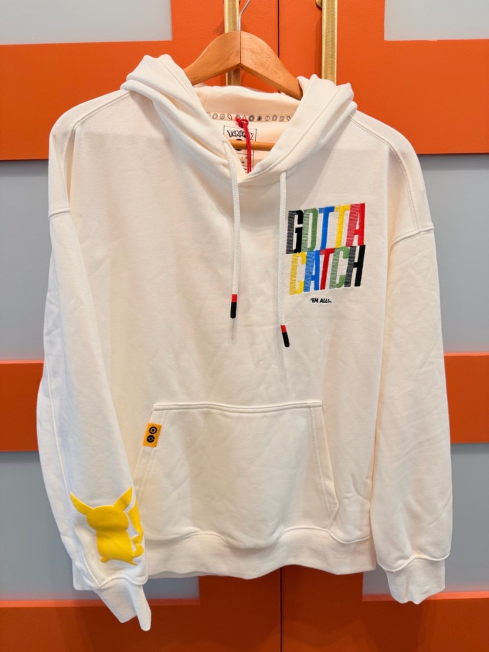 Pokemon x Target Gotta Catch Em All White And Color Hooded Sweatershirt Pikachu